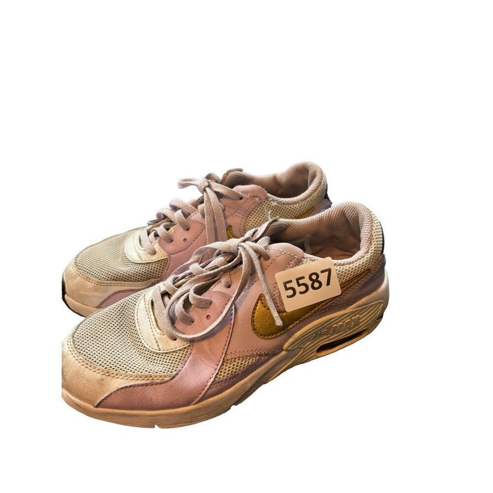 Nike Air Max Excee Women's Shoes Size 4Y Pink/Gold Mesh & Leather - Picture 9 of 9